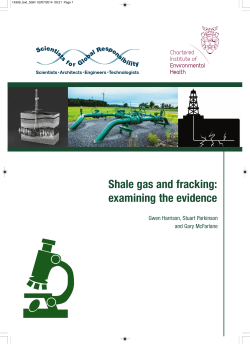 CIEH - Shale gas and fracking, examining the evidence.