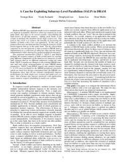 A Case for Exploiting Subarray-Level Parallelism (SALP) in DRAM