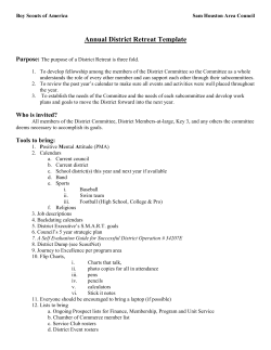 Annual District Retreat - Sam Houston Area Council