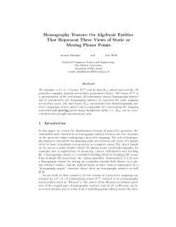 Homography Tensors: On Algebraic Entities That Represent Three