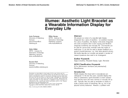 Illumee: Aesthetic Light Bracelet as a Wearable