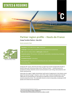Partner region profile &ndash; Hauts-de-France