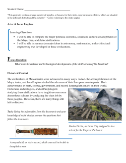 Student Name: Machu Picchu, an Incan City designed to be a retreat