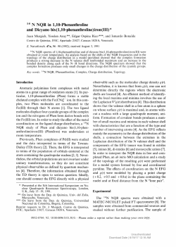 14 N NQR in 1,10-Phenanthroline and Dicyano bis(l,10