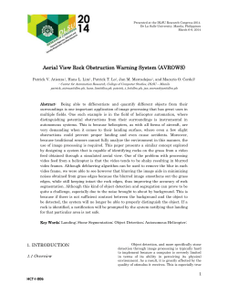 Aerial View Rock Obstruction Warning System (AVROWS)