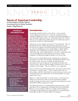 Facets of American Leadership