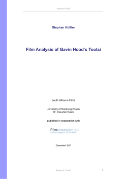 Film Analysis of Gavin Hood`s Tsotsi