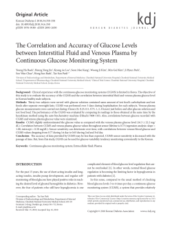 The Correlation and Accuracy of Glucose Levels between Interstitial