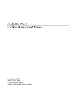 MILITARY FACTS For Non-Military Social Workers