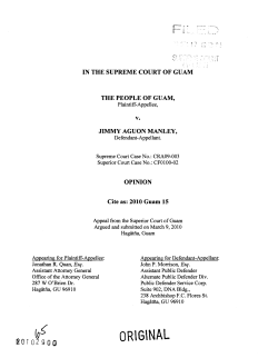 The People of Guam, Plaintiff-Appellee, v