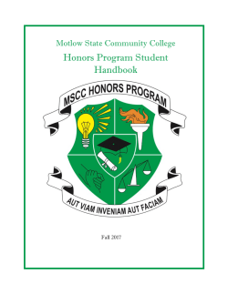 Honors Program Student Handbook