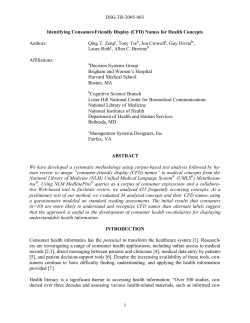 Identifying Consumer-Friendly Display (CFD)