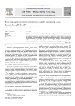 Reducing cognitive bias in biomimetic design by abstracting nouns
