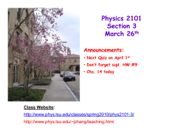 Lecture 25 - LSU Physics