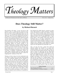 Does Theology Still Matter?