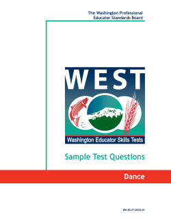 Sample Test Questions - Washington Educator Skills Tests