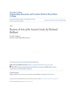 Review of Arts of the Ancient Greeks, by Richard Brilliant