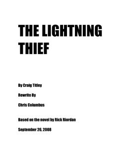THE LIGHTNING THIEF - Screenplay Explorer