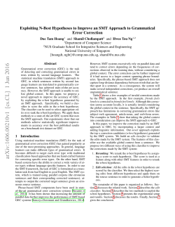 Exploiting N-Best Hypotheses to Improve an SMT Approach to