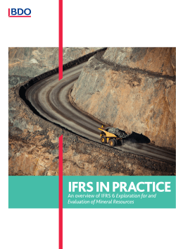 An overview of IFRS 6 Exploration for and Evaluation
