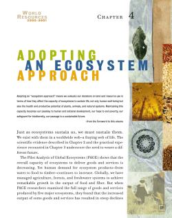 ADOPTING AN ECOSYSTEM APPROACH