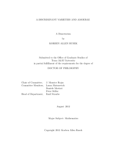 A-DISCRIMINANT VARIETIES AND AMOEBAE