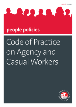 Code of Practice on Agency and Casual Workers