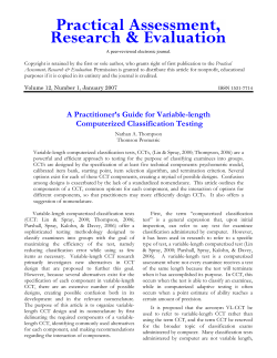 A Practitioner s Guide for Variable