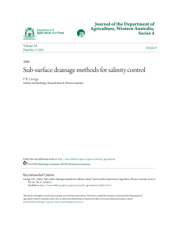Sub-surface drainage methods for salinity control