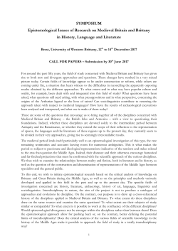 SYMPOSIUM Epistemological Issues of Research on