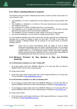 6.4.4 Where a Building Warrant is required: 6.4.5 Minimum