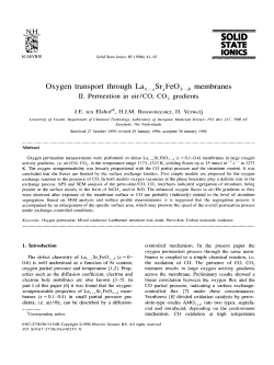 Oxygen transport through La, _,Sr,FeO, _ 6 membranes