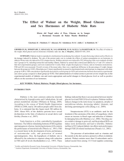 The effect of walnut on the weight, blood glucose and sex