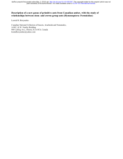 Description of a new genus of primitive ants from Canadian