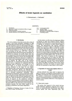 Effects of brain hypoxia on ventilation