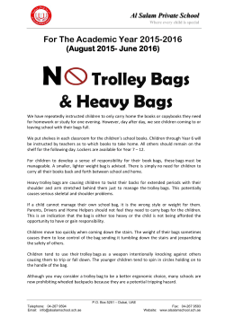 School bags - Al Salam Private School