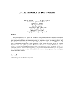 on the definition of survivability