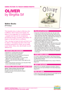 Oliver by Birgitta Sif - Amnesty International UK