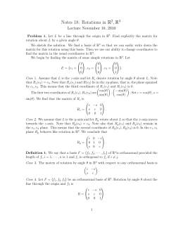Notes 18: Rotations in R2,R3