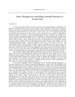 Some Thoughts on Controlling Fictional Narrators in Fiction Film