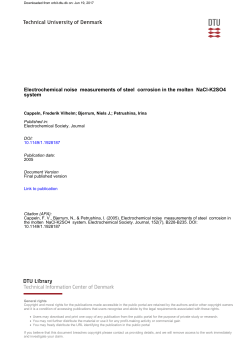 Electrochemical noise measurements of steel corrosion