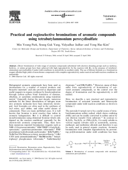 Practical and regioselective brominations of aromatic