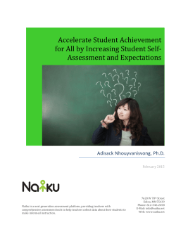 Accelerate Student Achievement Through Student