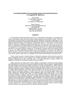 Controlling Satellite Communication System Unwanted Emissions in