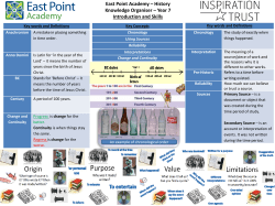 History Knowledge Organisers