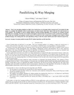 Parallelizing K