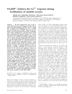 NAADP initiates the Ca response during fertilization of starfish oocytes
