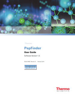 PepFinder 1.0 User Guide Version A