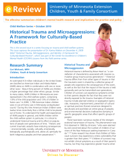 Historical Trauma and Microaggressions