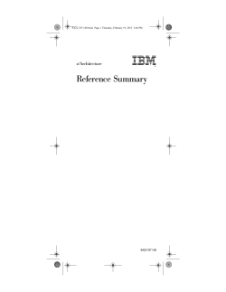 IBM z/Architecture Reference Summary